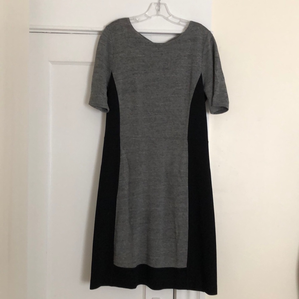JCrew dress black and gray panel size 8